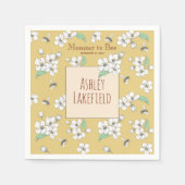 Baby shower van mammie tot beenmerg-satin Gold Servet (Voorkant)