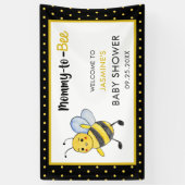 Baby shower van mammie-tot-bijen Cute Bee Welkom G Spandoek (Verticaal)