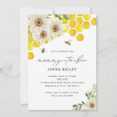 Baby shower van mammie tot bijen, honingbijen en D Kaart (Voorkant)