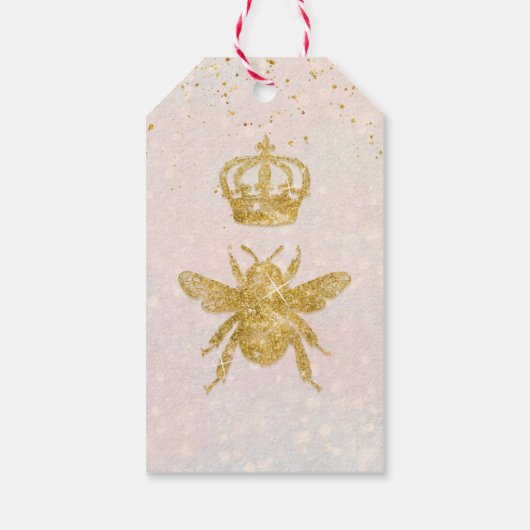 Baby shower van mammie-tot-bijengoudmeeuw cadeaulabel (Achterkant)