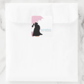 Baby shower van mammie vierkante sticker (Tas)
