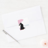 Baby shower van mammie vierkante sticker (Envelop)