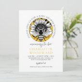 Baby shower van mammie voor honingbijen kaart (Staand voorkant)