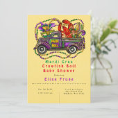 Baby shower van Mardi Gras Crawfish Boil Kaart (Staand voorkant)