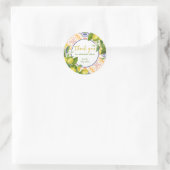 Baby shower van mediterrane citroengeel fruit ronde sticker (Tas)