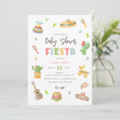 Baby shower van Mexicaanse Colorful Fiesta Kaart (Staand voorkant)