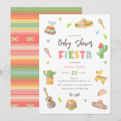 Baby shower van Mexicaanse Colorful Fiesta Kaart (Voorkant / Achterkant)
