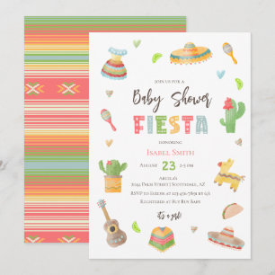 Baby shower van Mexicaanse Colorful Fiesta Kaart