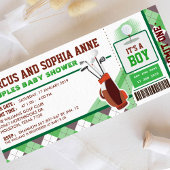 Baby shower van mini Golf Ticket Pass Couples Kaart