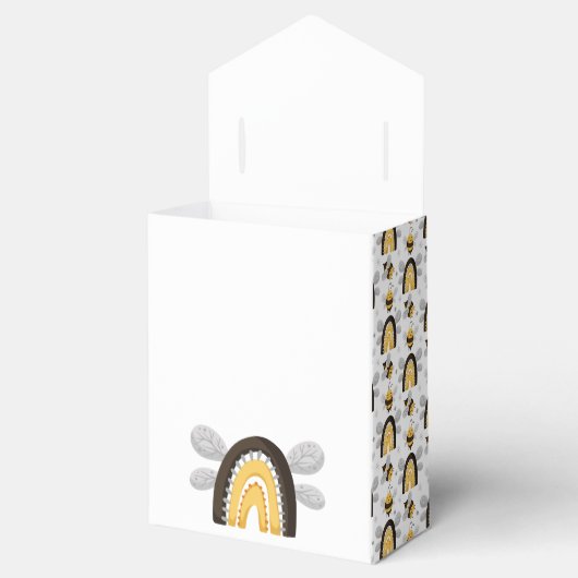 Baby shower van Mod Rainbow Bumblebee Bedankdoosjes (Geopend)