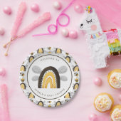 Baby shower van Mod Rainbow Bumblebee Papieren Bordje (Feest)
