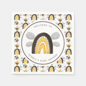Baby shower van Mod Rainbow Bumblebee Servet (Voorkant)