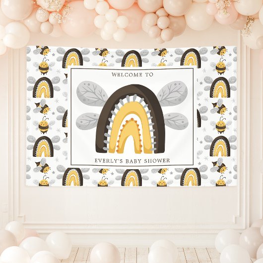Baby shower van Mod Rainbow Bumblebee Spandoek