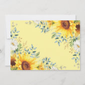 Baby shower van moderne zonnebloempitten kaart (Achterkant)