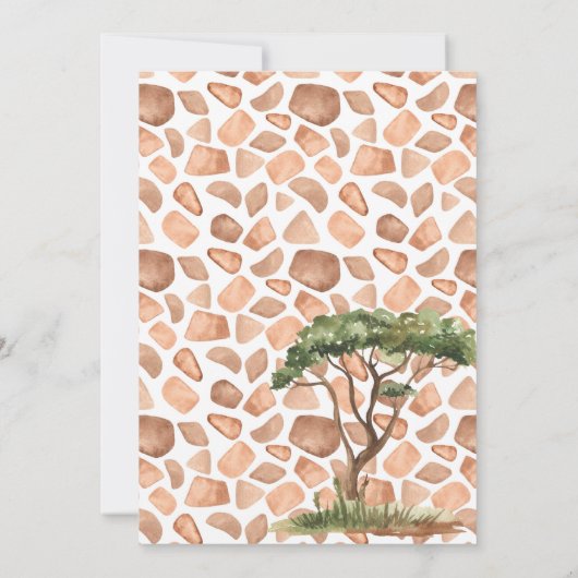 Baby shower van moeder en Baby Safari Kaart (Achterkant)