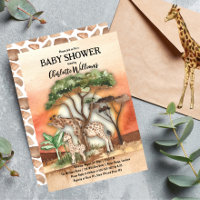 Baby shower van moeder en Baby Safari