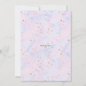 Baby shower van moeder en Baby Unicorn Glitter Kaart (Achterkant)