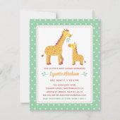 Baby shower van moeder en kind Giraffe Kaart (Voorkant)