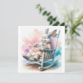 Baby shower van moederkonijn kaart (Staand voorkant)