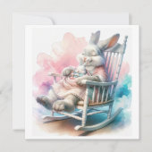 Baby shower van moederkonijn kaart (Voorkant)