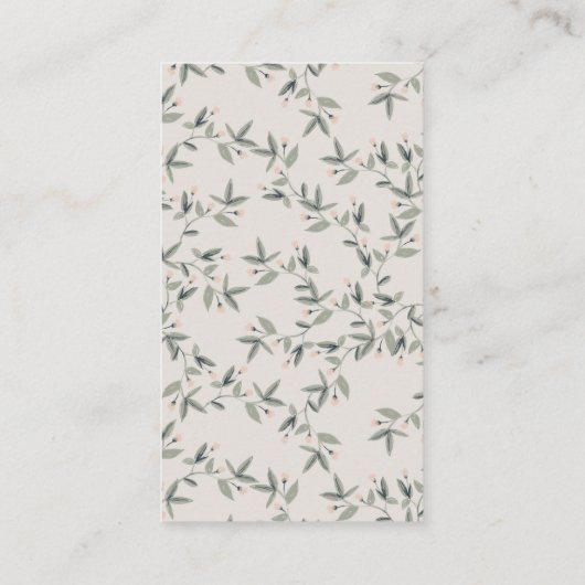 Baby shower van moer Deer Fawn Floral Diaper Raffl Informatiekaartje (Achterkant)