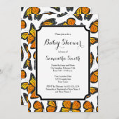 Baby shower van Monarch Butterfly Kaart (Voorkant / Achterkant)