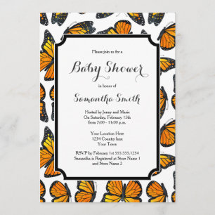 Baby shower van Monarch Butterfly Kaart