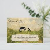 Baby shower van mooie vormen en schuimpaarden bedankkaart (Staand voorkant)