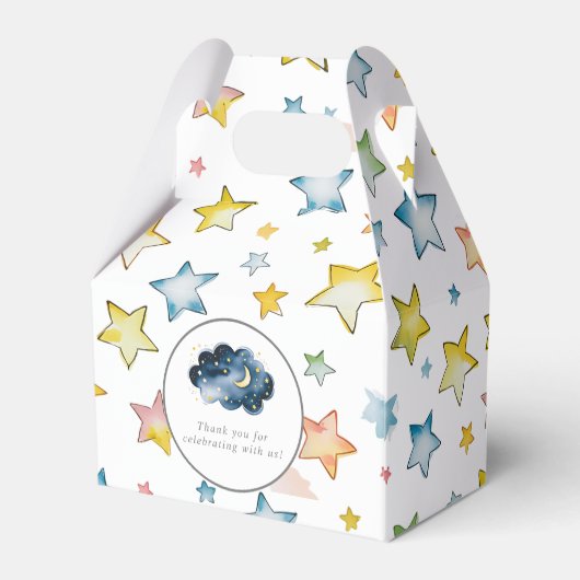 Baby shower van moon en sterren bedankdoosjes (Achterkant)