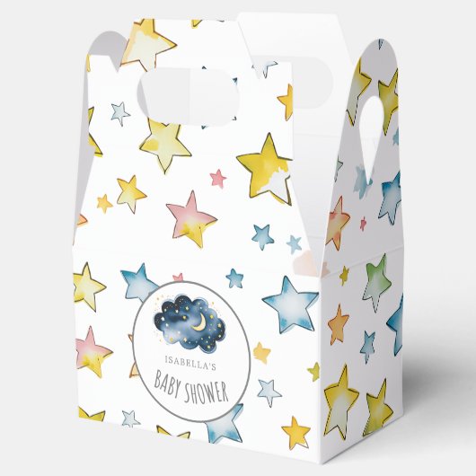 Baby shower van moon en sterren bedankdoosjes (Geopend)