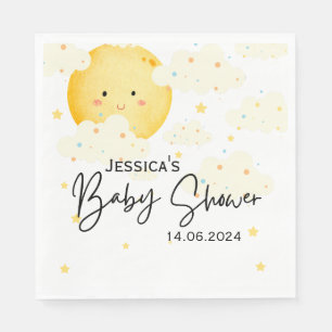 Baby shower van moon en sterren servet