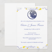 Baby shower van moon, sterren en wolken kaart (Voorkant / Achterkant)