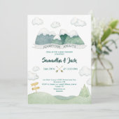 Baby shower van Mountain Adventures Kaart (Staand voorkant)