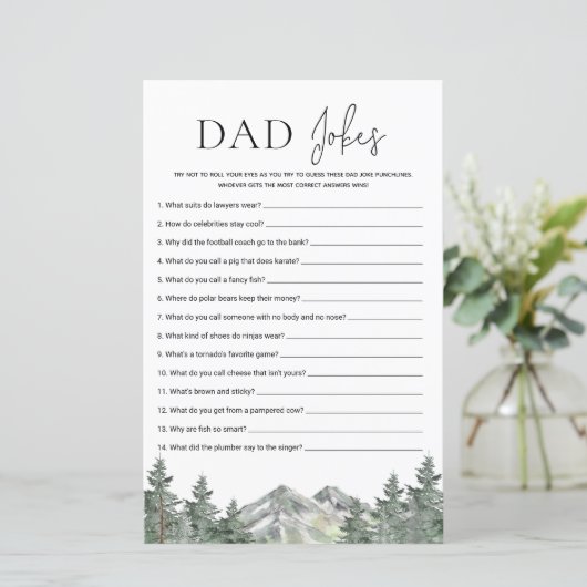 Baby shower van Mountain Woodland (Staand voorkant)