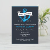 Baby shower van Navy Blue Anchor Kaart (Staand voorkant)
