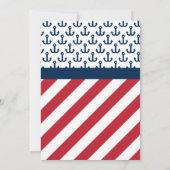 Baby shower van Navy Red Nautical Sailboat Kaart (Achterkant)