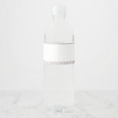 Baby shower van Neutral Toile de Jouy Waterfles Etiket (Achterkant)