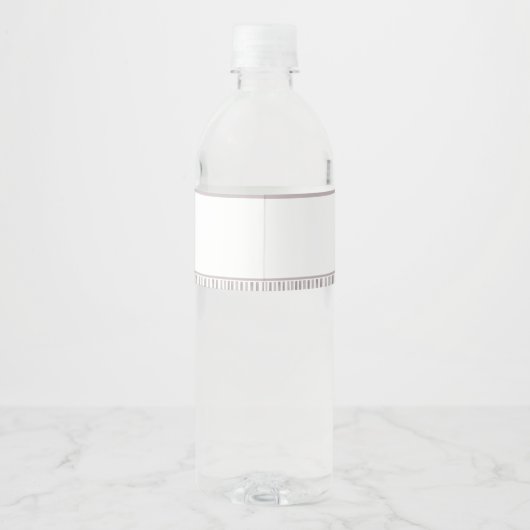 Baby shower van Neutral Toile de Jouy Waterfles Etiket (Achterkant)