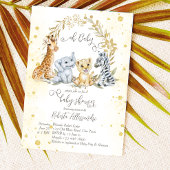 Baby shower van oerwoud savannahoudende safari kaart