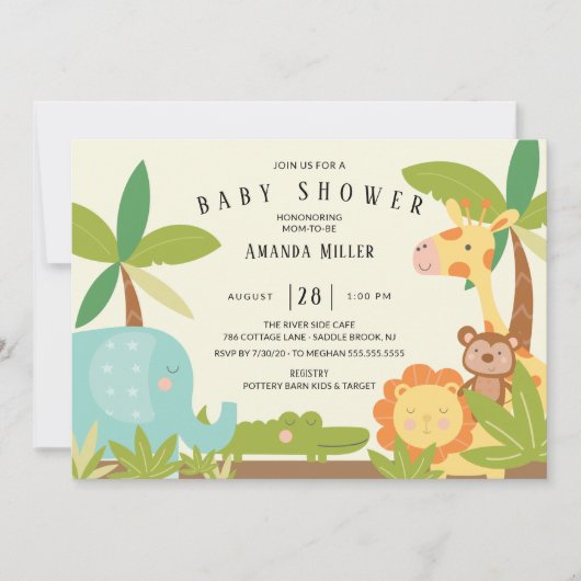 Baby shower van Oerwouden Kaart (Voorkant)