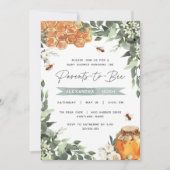 Baby shower van Oranje Blossom Honey Bee Kaart (Voorkant)