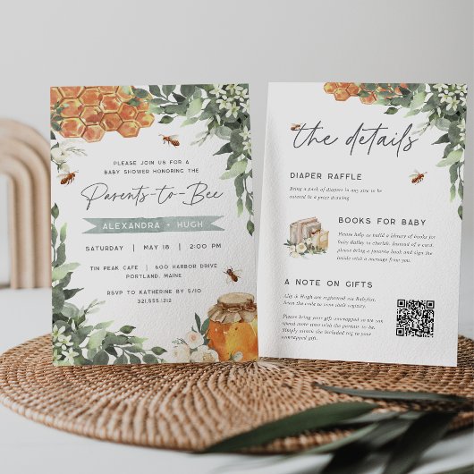 Baby shower van Oranje Blossom Honey Bee Kaart