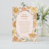 Baby shower van Oranje en gele dagen Informatiekaartje (Staand voorkant)