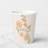 Baby shower van Oranje en gele dagen Papieren Bekers (Achterkant)