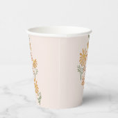 Baby shower van Oranje en gele dagen Papieren Bekers (Rechts)