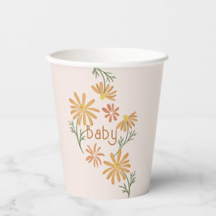 Baby shower van Oranje en gele dagen Papieren Bekers