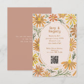 Baby shower van Oranje en gele dagen RSVP Kaartje (Voorkant / Achterkant)