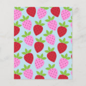 Baby shower van paardenroze blauwe aardbei (Achterkant)