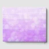 Baby shower van Paars meisje Kaukasische Baby Gastenboek (Achterkant)