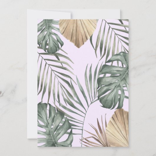 Baby shower van Paars Oerwoud Safari in Kaart (Achterkant)